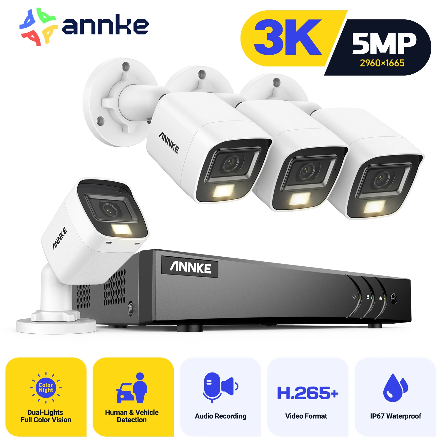 ANNKE 8CH 5MP система видеобезопасности 5 в 1 DVR рекордер обнаружение движения удаленный монитор уличная камера видеонаблюдение CCTV
ANNKE 8CH 5MP система видеобезопасности 5 в 1 DVR рекордер обнаружение движения удаленный монитор уличная камера видеонаблюдение CCTV