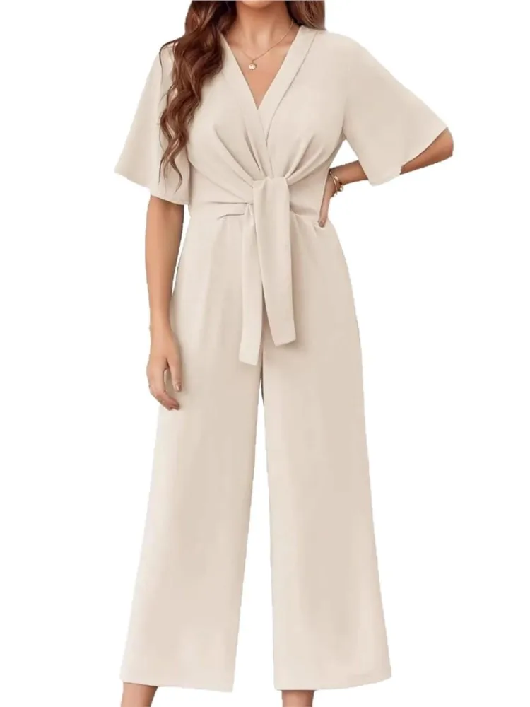 Elegant Women White Black Jumpsuit New Summer Casual V Neck Short Sleeve Pocket Jumpsuits Office Lady Lace Up Straight Jumpsuit
Elegant Women White Black Jumpsuit New Summer Casual V Neck Short Sleeve Pocket Jumpsuits Office Lady Lace Up Straight Jumpsuit