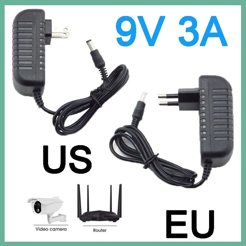 5.5x2.5mm 9volt Switching Power Supplies AC 110V 220V to DC 9V 3A Adapter Power Supply Converter Charger Lighting Transformer E3
5.5x2.5mm 9volt Switching Power Supplies AC 110V 220V to DC 9V 3A Adapter Power Supply Converter Charger Lighting Transformer E3