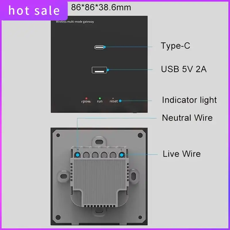Tuya Zigbee Hub: Multi-Mode Wall Gateway For Smart Homes, Supports Wifi And Bluetooth Mesh
Tuya Zigbee Hub: Multi-Mode Wall Gateway For Smart Homes, Supports Wifi And Bluetooth Mesh