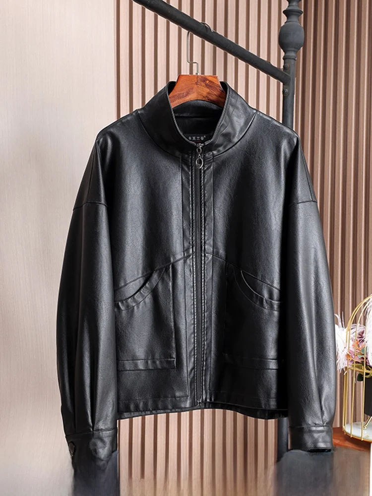 Ning Genuine Leather Jacket Women's Short Style 2026 Spring Autumn New Korean Version Loose Ladies Motorcycle Jack...
Ning Genuine Leather Jacket Women's Short Style 2026 Spring Autumn New Korean Version Loose Ladies Motorcycle Jack...