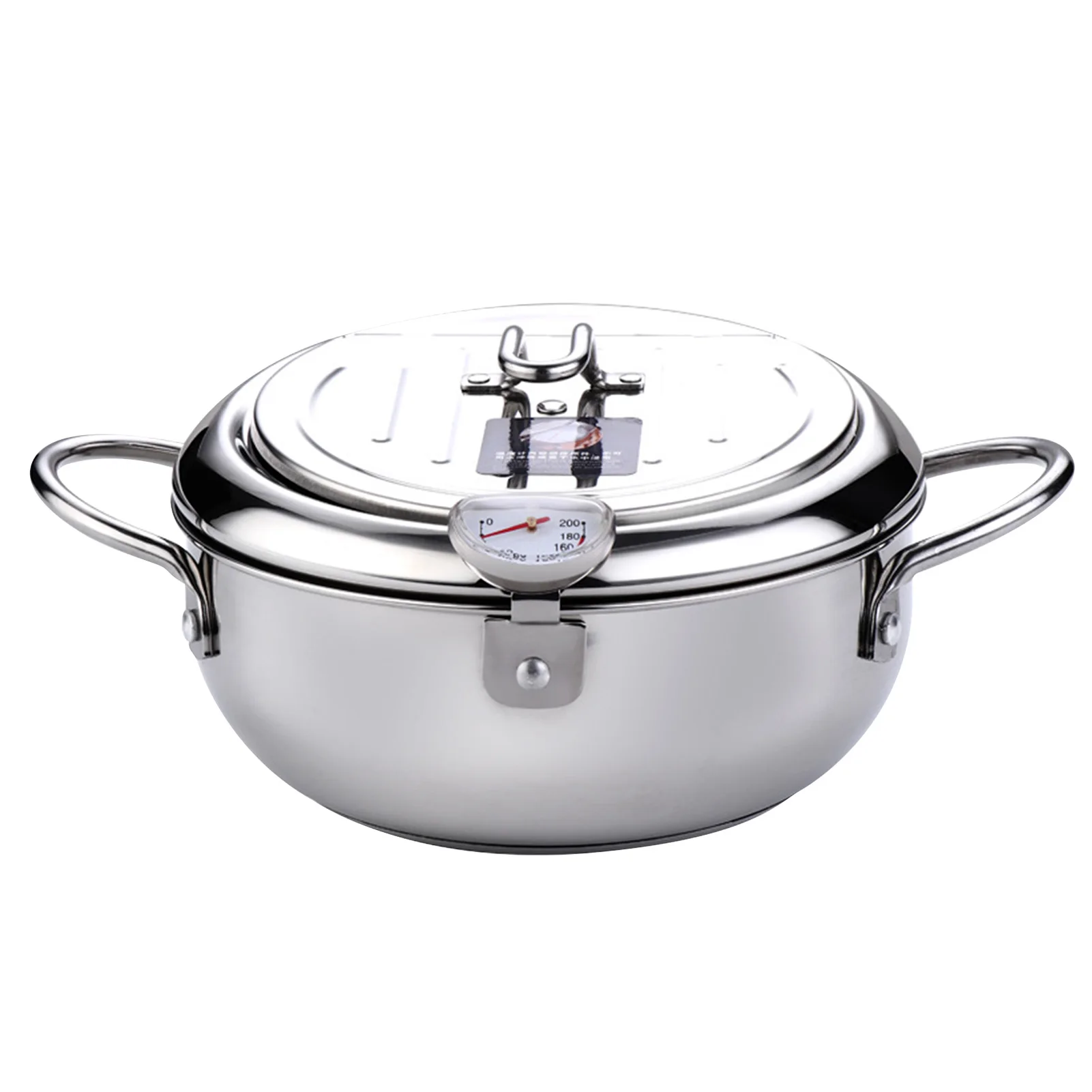 Deep Fryer Pot Stainless Steel Japanese Style Fryer with a Thermometer and Oil Drip Drainer Rack for French Fries Shrimp Chicken
Deep Fryer Pot Stainless Steel Japanese Style Fryer with a Thermometer and Oil Drip Drainer Rack for French Fries Shrimp Chicken