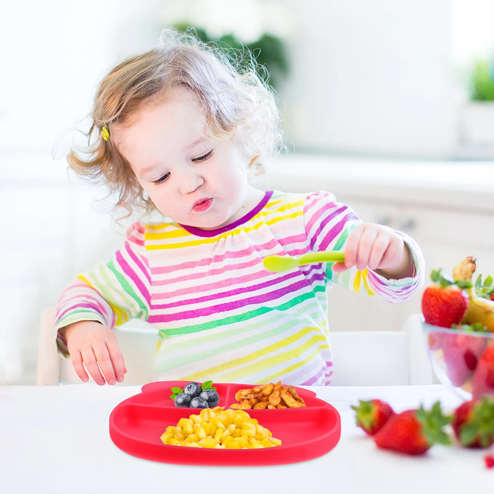 1Pcs Microwave Safe Refrigerator Friendly Silicone Kids Plate Cartoon Design Non-Tip Sucker Bottom Toddler Feeding Dish for Baby
1Pcs Microwave Safe Refrigerator Friendly Silicone Kids Plate Cartoon Design Non-Tip Sucker Bottom Toddler Feeding Dish for Baby