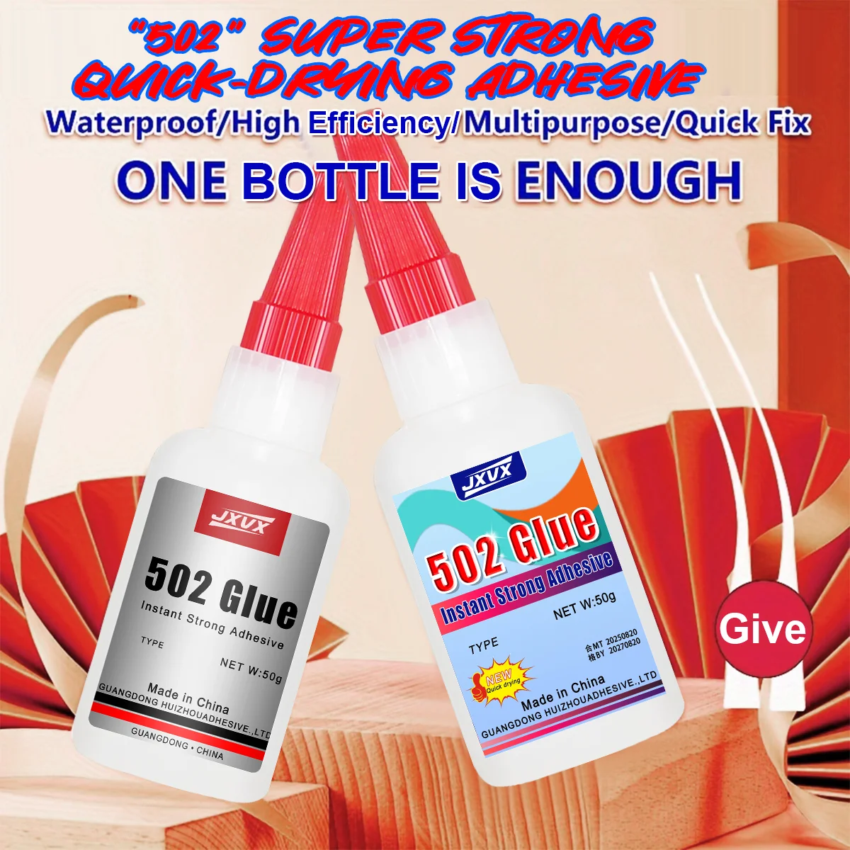 New 502 Super Glue - Instant Bonding Adhesive Cyanoacrylate Bonding Agent Instant Glue - All-Purpose Adhesive Ideal for toy assembly and repairs Suitable for metal, plastic, leather, rubber and wood.
New 502 Super Glue - Instant Bonding Adhesive Cyanoacrylate Bonding Agent Instant Glue - All-Purpose Adhesive Ideal for toy assembly and repairs Suitable for metal, plastic, leather, rubber and wood.