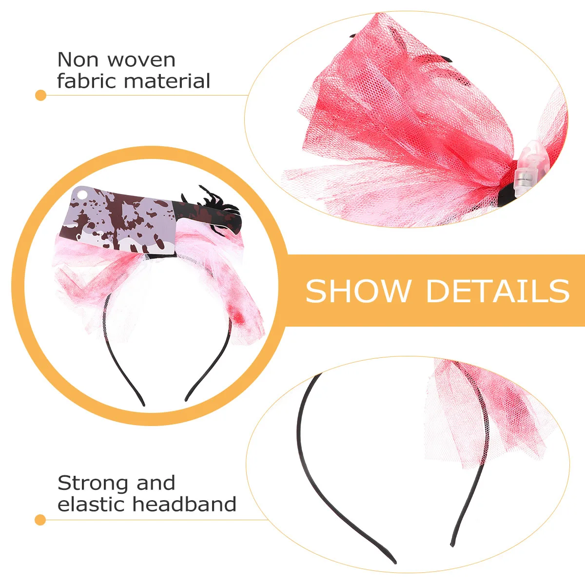 3 pcs Scary Halloween Headb Horror Hair Hoop Nonwoven Bloody Headdress Costume AccessoriesHaunted Atmosphere Play Party
3 pcs Scary Halloween Headb Horror Hair Hoop Nonwoven Bloody Headdress Costume AccessoriesHaunted Atmosphere Play Party