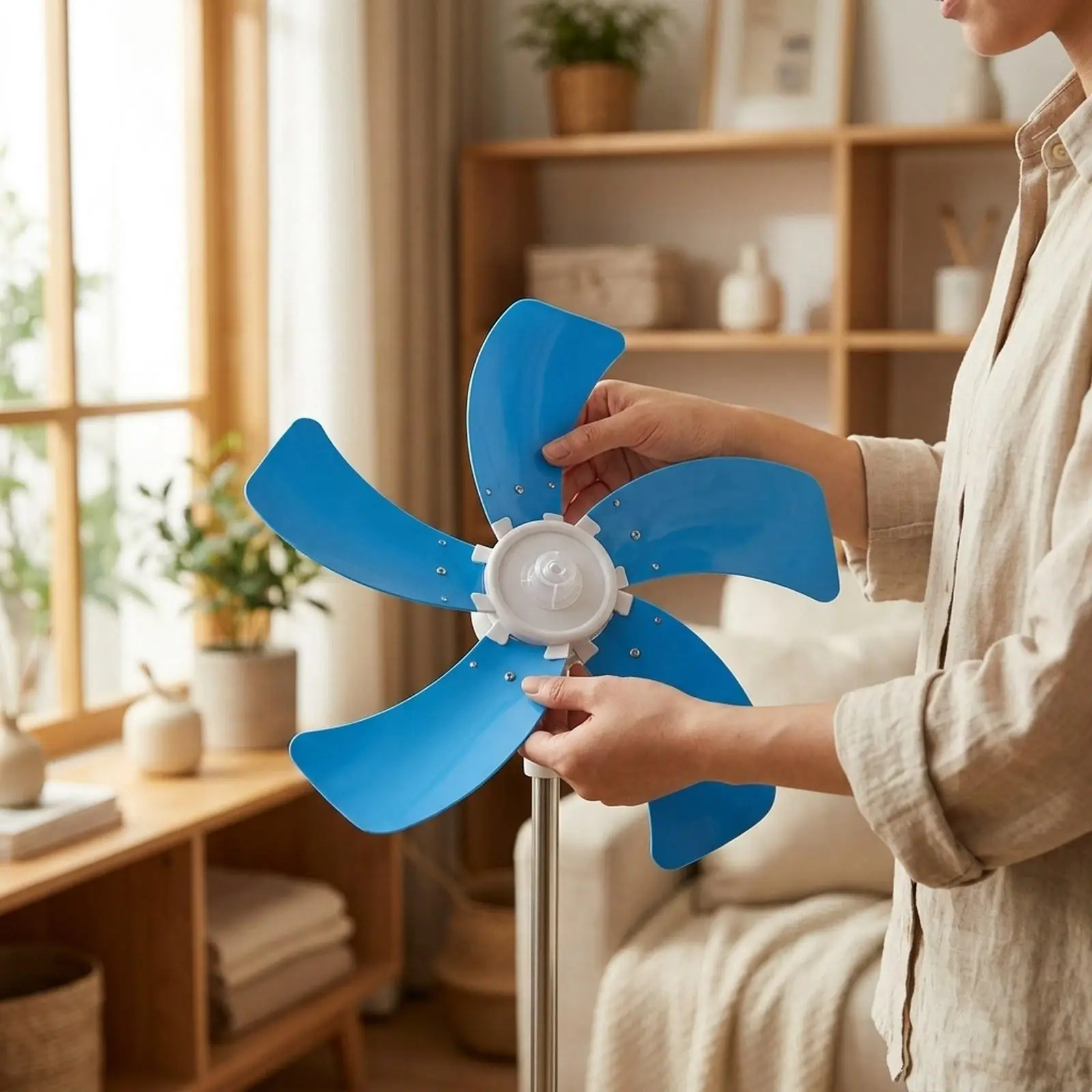 Fan Vane Replacement Enhanced Cooling Universal Professional Easy to Install Supplies Accessories for Bedroom Home Table Fan
Fan Vane Replacement Enhanced Cooling Universal Professional Easy to Install Supplies Accessories for Bedroom Home Table Fan