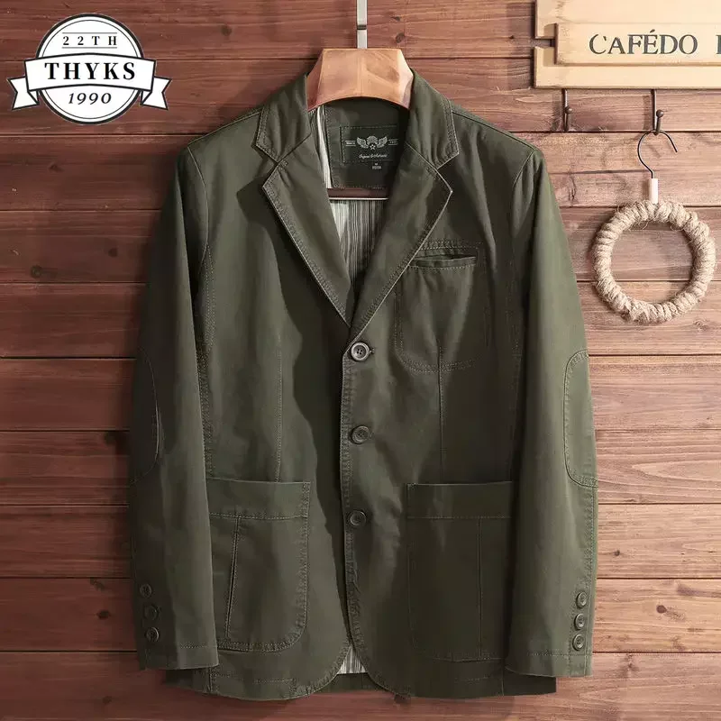 Vintage Blazer Jacket Men Cotton Loose Multi-pocket Thin Coat Casual Hunting Motorcycle Small Suit Spring Autumn Terno Masculino
Vintage Blazer Jacket Men Cotton Loose Multi-pocket Thin Coat Casual Hunting Motorcycle Small Suit Spring Autumn Terno Masculino