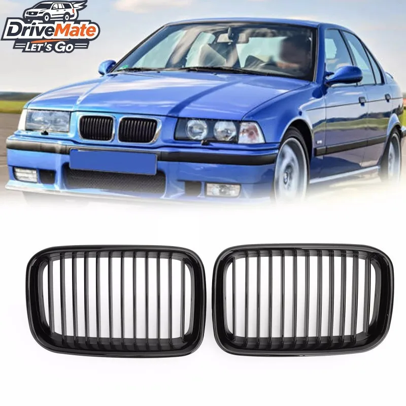 Pair Gloss Black Front Grill Kidney Grille for BMW 3 Series E36 M3 1992-1996
Pair Gloss Black Front Grill Kidney Grille for BMW 3 Series E36 M3 1992-1996