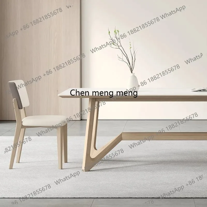 Log cream style pure white matte rock slab dining table solid wood ash wood walnut Nordic modern simple dining table F150
Log cream style pure white matte rock slab dining table solid wood ash wood walnut Nordic modern simple dining table F150