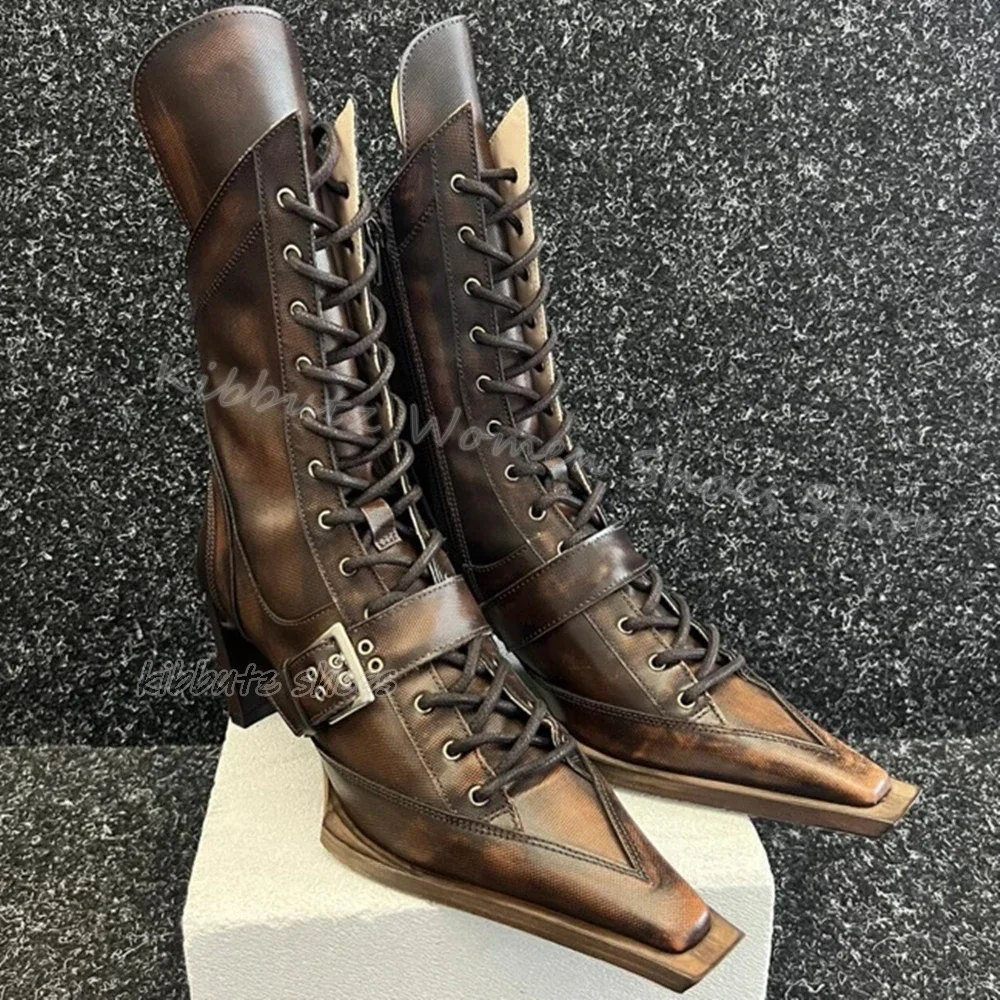 Vintage Cowboy Ankle Boots Lace-Up Genuine Leather Elegant Concise Fashion Solid Color Women Shoes New Pointed Toe Chunky Heels
Vintage Cowboy Ankle Boots Lace-Up Genuine Leather Elegant Concise Fashion Solid Color Women Shoes New Pointed Toe Chunky Heels