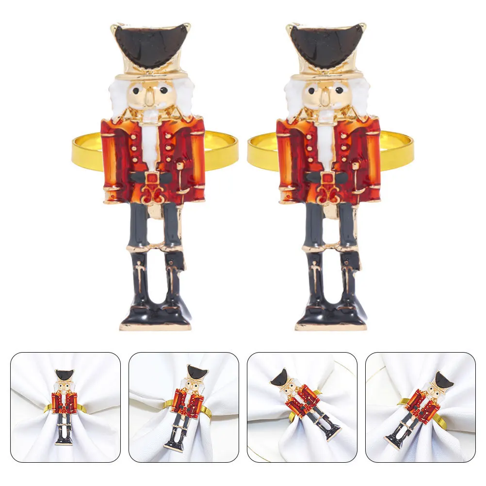 Christmas Napkin Ring Nutcracker Design Elegant Napkin Holder for Banquet Celebration Graduation Daily Dining Decoration
Christmas Napkin Ring Nutcracker Design Elegant Napkin Holder for Banquet Celebration Graduation Daily Dining Decoration