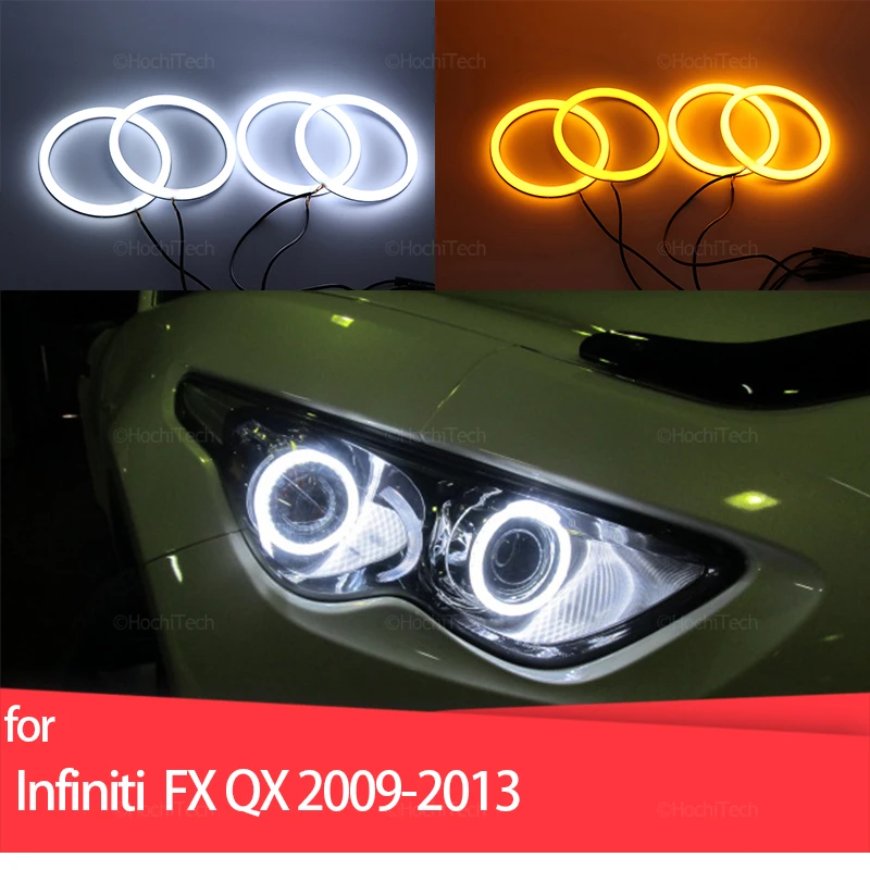 Dual Color White Yellow Halo Rings Cotton Light LED Angel Eyes For Infiniti FX QX70 FX35 FX37 FX50 2009-2013 Accessories
Dual Color White Yellow Halo Rings Cotton Light LED Angel Eyes For Infiniti FX QX70 FX35 FX37 FX50 2009-2013 Accessories