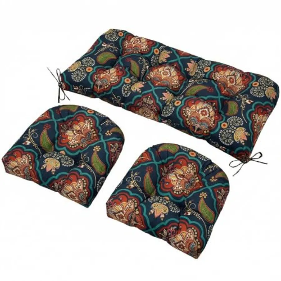 Wicker Chair Cushions Set 2 U-Shaped Cushions and 1 Loveseat Waterproof Outdoor Loveseat Cushion for Patio Furniture Settee Ben
Wicker Chair Cushions Set 2 U-Shaped Cushions and 1 Loveseat Waterproof Outdoor Loveseat Cushion for Patio Furniture Settee Ben