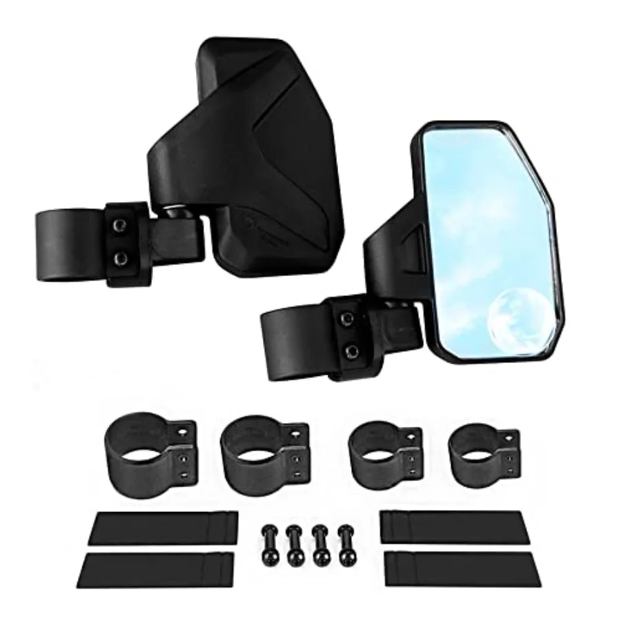 - Rear View/Side UTV Mirrors with SPOT Mirror - High Impact Right and Left Side Mirror Kit for 1.6" - 2" Roll Cage - RZR Can Am
- Rear View/Side UTV Mirrors with SPOT Mirror - High Impact Right and Left Side Mirror Kit for 1.6" - 2" Roll Cage - RZR Can Am