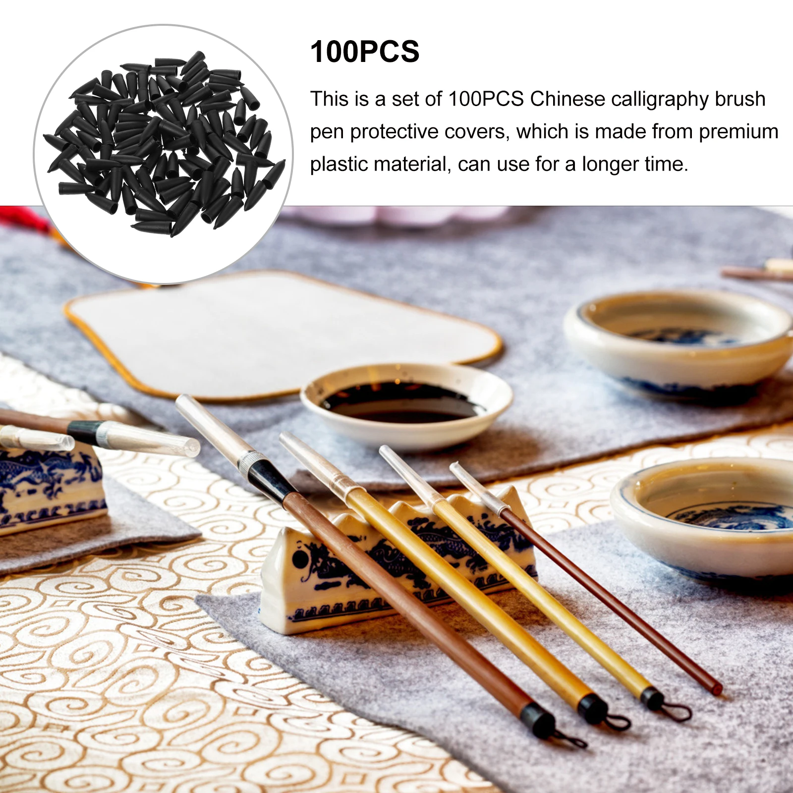 100 Pcs Accessories Brush Sheath Paintbrushes See Pen Protectors Chinese Calligraphy Covers
100 Pcs Accessories Brush Sheath Paintbrushes See Pen Protectors Chinese Calligraphy Covers