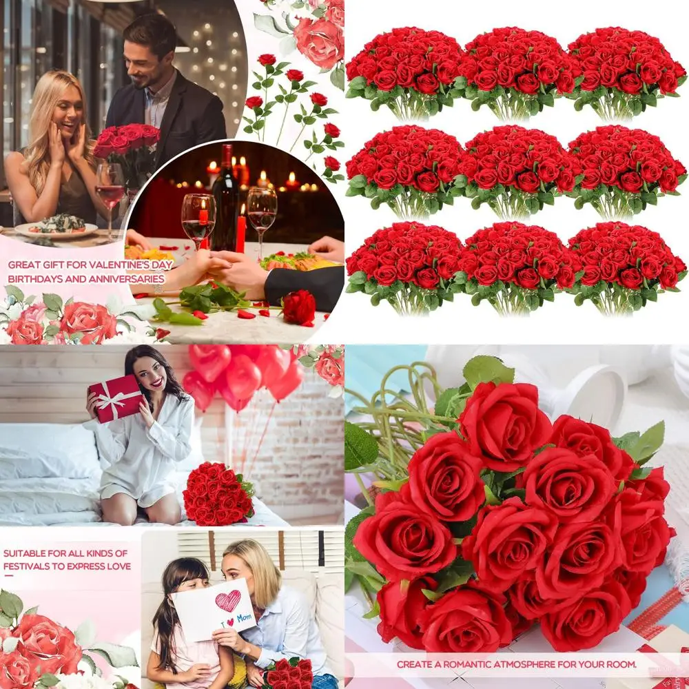 Набор из 100 искусственных красных шелковых роз на длинных стеблях для свадеб, вечеринок или домашнего декора
Набор из 100 искусственных красных шелковых роз на длинных стеблях для свадеб, вечеринок или домашнего декора