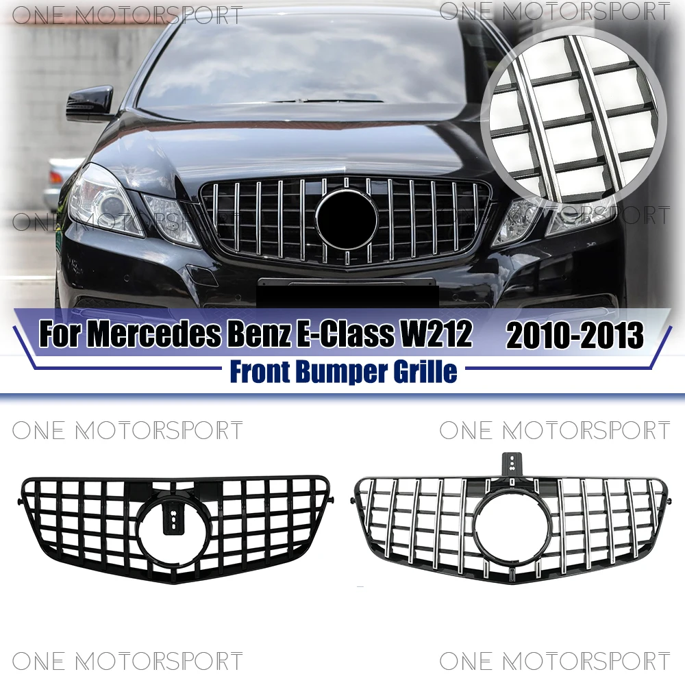 Chrome Silver Upper Grille GTR Style For Mercedes Benz E-Class W212 2010-13 E200 E250 E300 E350 Chrome Black Front Bumper Grille
Chrome Silver Upper Grille GTR Style For Mercedes Benz E-Class W212 2010-13 E200 E250 E300 E350 Chrome Black Front Bumper Grille