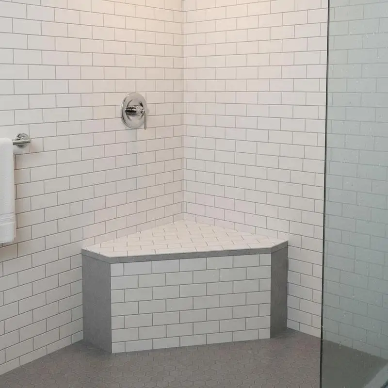 Tileable Corner Bench 22.4" x 16" x 20" For Bathroom Shower Steam Room Sauna, 440lbs Load Capacity Triangular Structure High Density Grey Board
Tileable Corner Bench 22.4" x 16" x 20" For Bathroom Shower Steam Room Sauna, 440lbs Load Capacity Triangular Structure High Density Grey Board