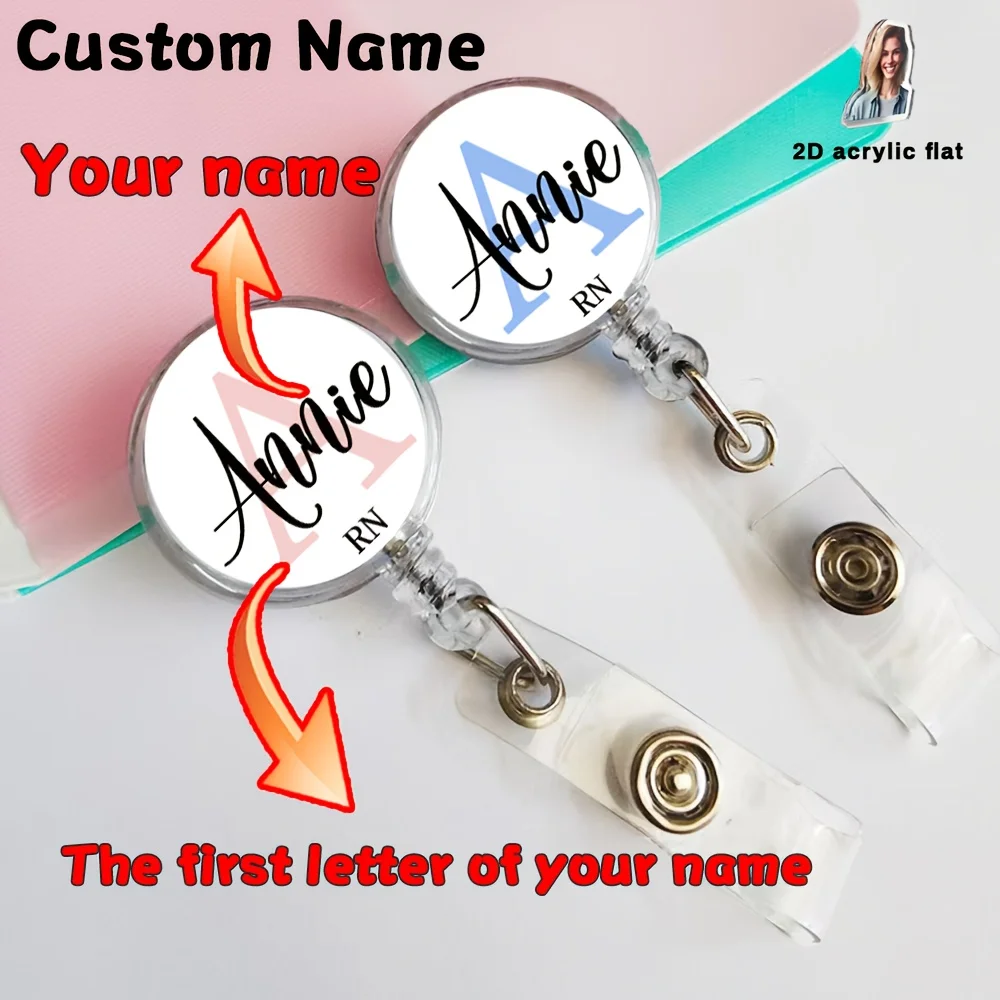 1pc/3pcsCustom Acrylic Letter Name Tag Clip Keychain Telescopic Nurse Identity Symbol Badge Holder. RN ID personalized badge cli
1pc/3pcsCustom Acrylic Letter Name Tag Clip Keychain Telescopic Nurse Identity Symbol Badge Holder. RN ID personalized badge cli