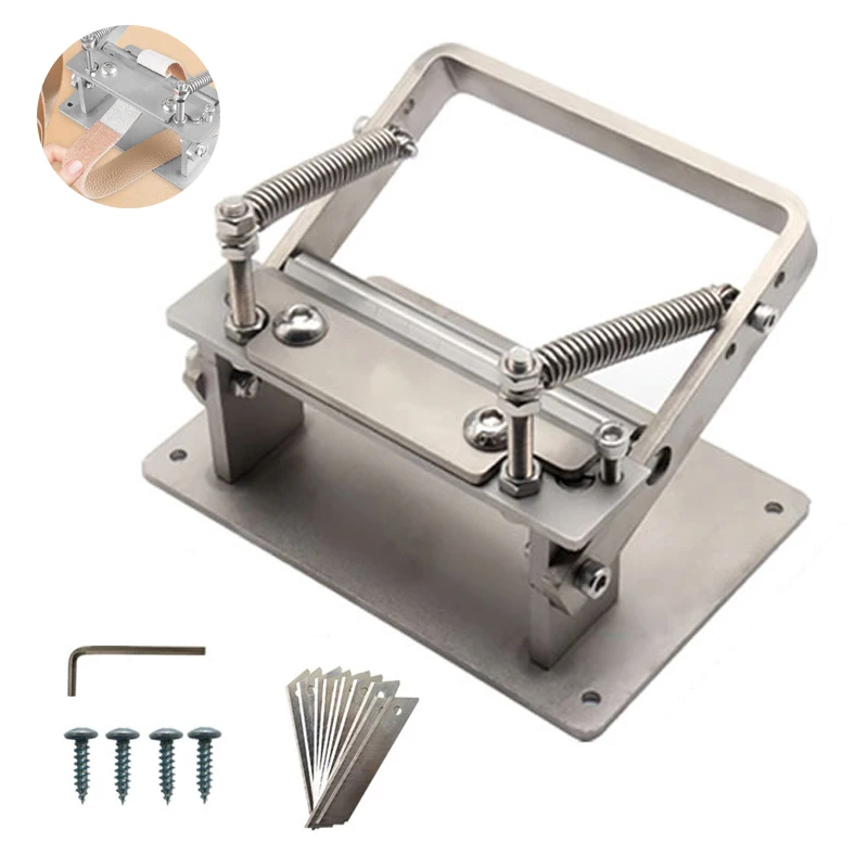 304 Stainless Steel Craft Leather Splitter Machine DIY Manual Cutting Peeler Rolling Bearing Tools +1 Box (10 Blade) 100MM*18MM
304 Stainless Steel Craft Leather Splitter Machine DIY Manual Cutting Peeler Rolling Bearing Tools +1 Box (10 Blade) 100MM*18MM