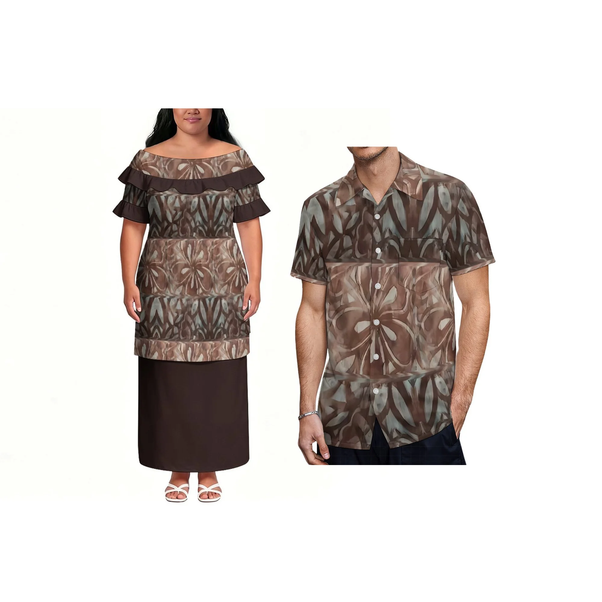 No Minimum Hawaii Puletasi Good Quality Polynesian New Design Women Plus Size 8XL Ruffle Short Sleeve Dress 2pcs Wholesale Price
No Minimum Hawaii Puletasi Good Quality Polynesian New Design Women Plus Size 8XL Ruffle Short Sleeve Dress 2pcs Wholesale Price