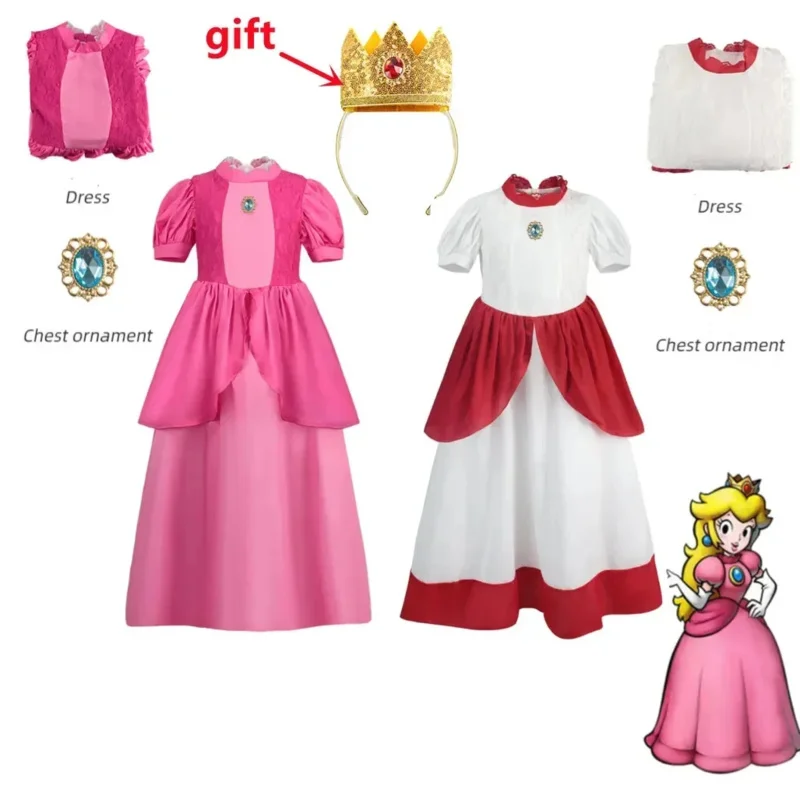 2025 New Peach Princess Cosplay Dress Girl Game Role Playing Costume Birthday Party Stage Performace Outfits Kids Carnival F ★☆★
2025 New Peach Princess Cosplay Dress Girl Game Role Playing Costume Birthday Party Stage Performace Outfits Kids Carnival F ★☆★