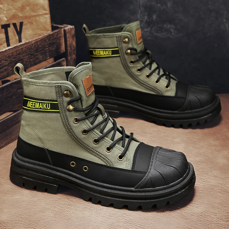 Men's high-top canvas boots four seasons new breathable lightweight soft-sole outdoor casual boots comfort versatile work boots
Men's high-top canvas boots four seasons new breathable lightweight soft-sole outdoor casual boots comfort versatile work boots