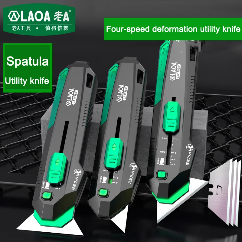 LAOA Four-speed deformation utility knife wallpaper knife heavy-duty thickened multifunctional household cutting shovel scraper
LAOA Four-speed deformation utility knife wallpaper knife heavy-duty thickened multifunctional household cutting shovel scraper