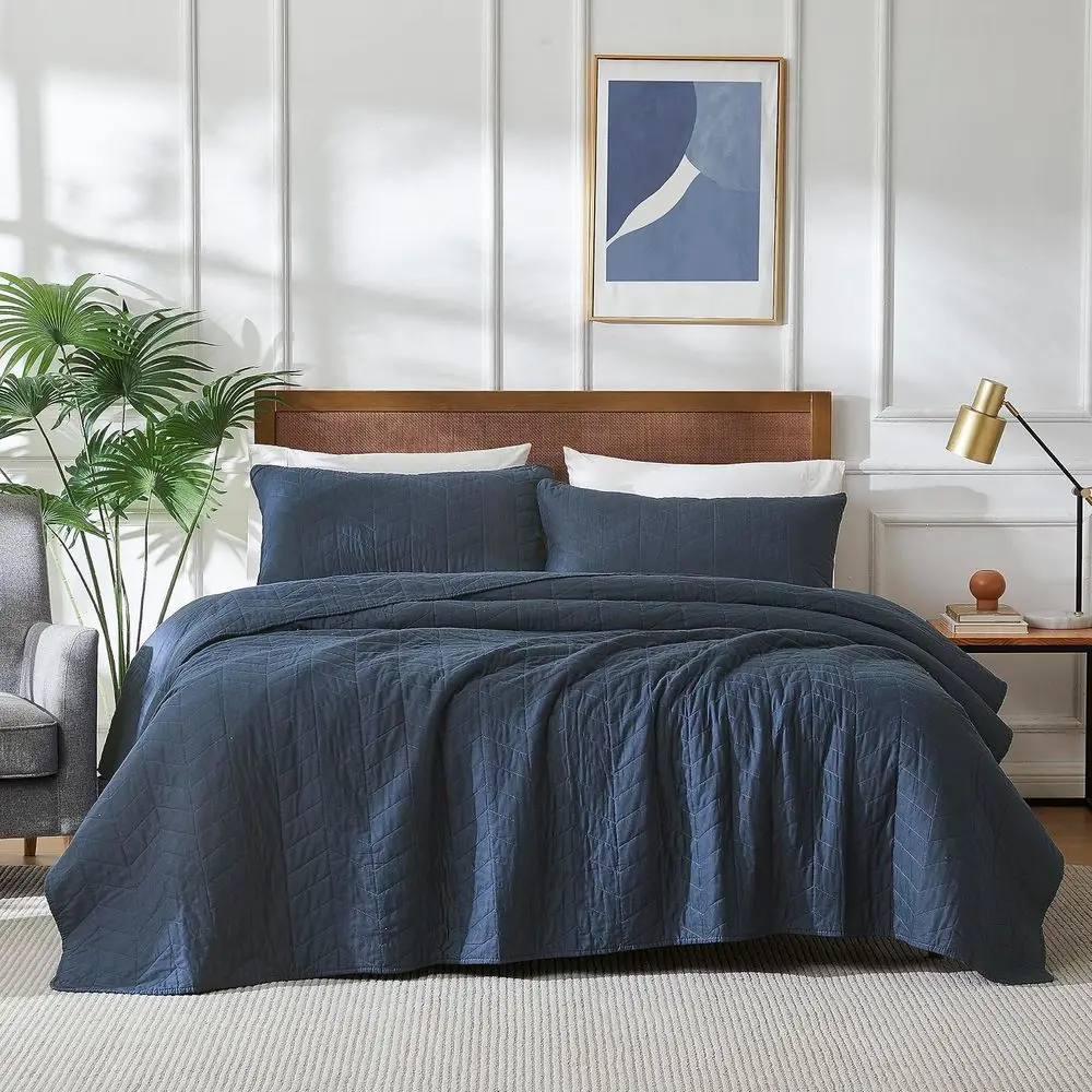 Navy Blue Cotton Quilt Caliornia Cal King Size Bedding Sets with Pillow Shams,Oversized Lightweight Sot Bedspread Coverlet, Cozy
Navy Blue Cotton Quilt Caliornia Cal King Size Bedding Sets with Pillow Shams,Oversized Lightweight Sot Bedspread Coverlet, Cozy