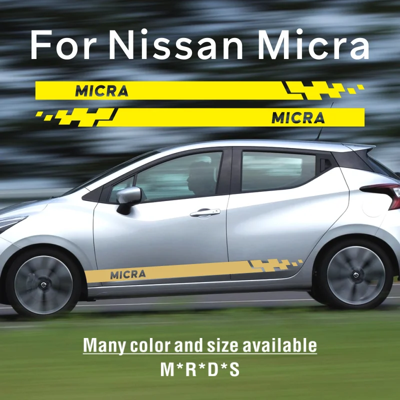 2 шт. для Nissan Micra k11 k12 k13 k14 наклейки на дверь автомобиля виниловая пленка спортивные полосы гоночные авто наклейки автомобильные аксессуары
2 шт. для Nissan Micra k11 k12 k13 k14 наклейки на дверь автомобиля виниловая пленка спортивные полосы гоночные авто наклейки автомобильные аксессуары