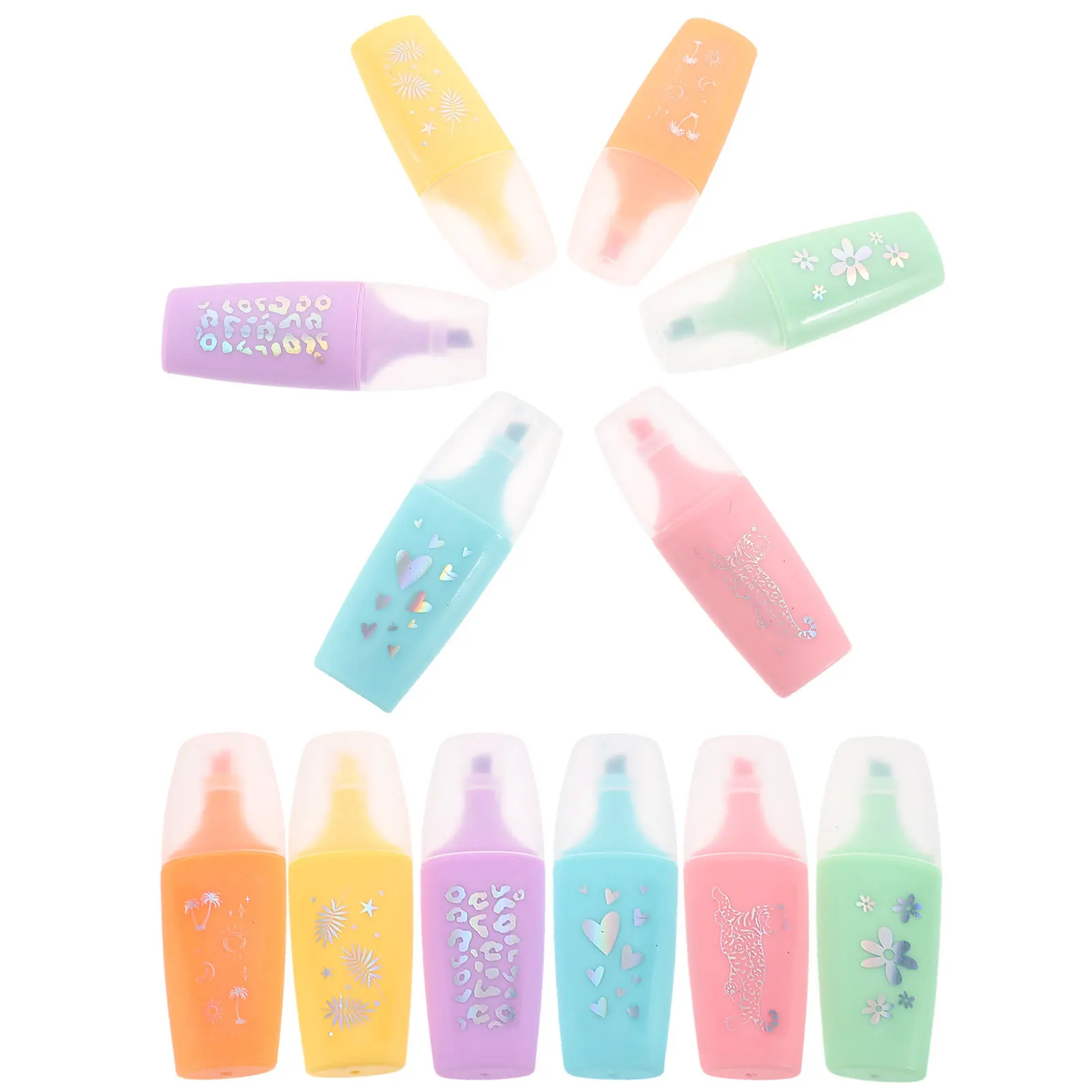12Pcs Colorful Cartoon Highlighters Mini Marker Pens for Students Note Taking School Office Book Highlighting Art Markers
12Pcs Colorful Cartoon Highlighters Mini Marker Pens for Students Note Taking School Office Book Highlighting Art Markers
