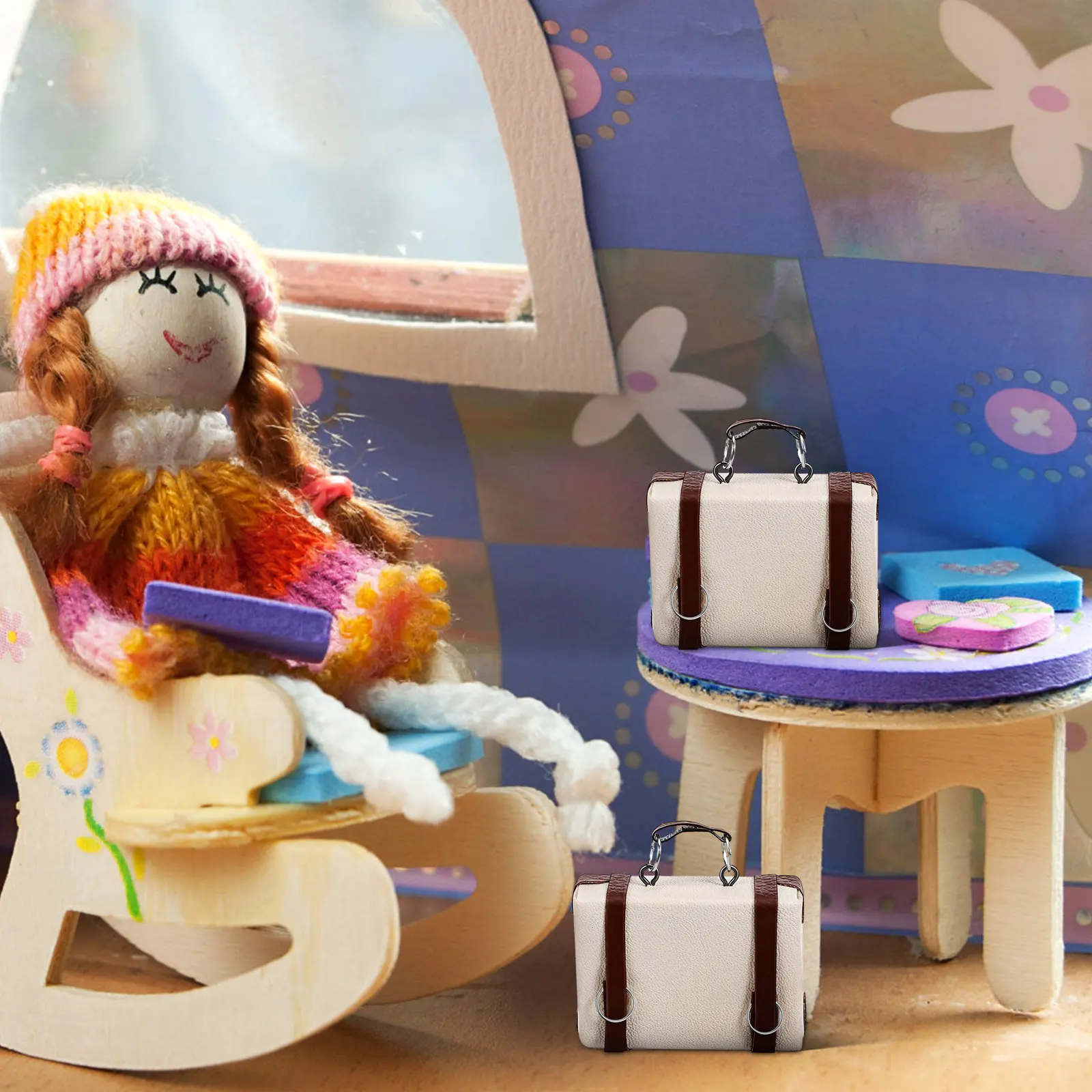 2Pcs Mini Vintage Travel Suitcase High Realism Miniature Suitcase Accessories Dollhouse Decoration 1:12 Mini House Ornament
2Pcs Mini Vintage Travel Suitcase High Realism Miniature Suitcase Accessories Dollhouse Decoration 1:12 Mini House Ornament