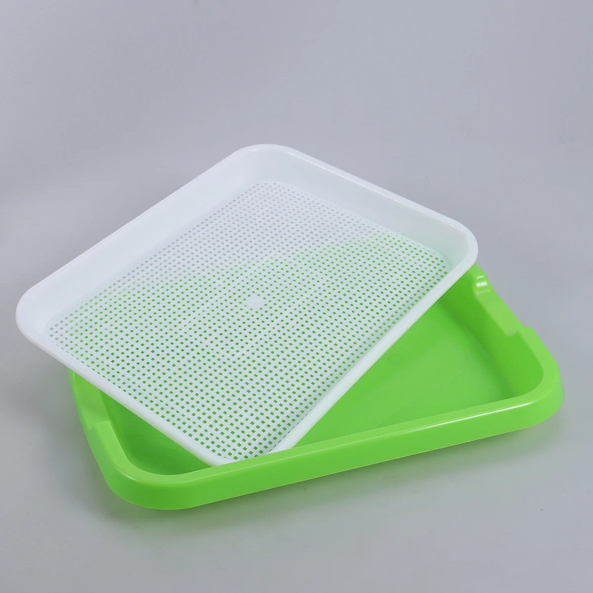 Sprouting Tray Soilless Planting Seed Germinator With Ventilated Grid Design Food Grade Pp Material For Wheatgrass Fruits
Sprouting Tray Soilless Planting Seed Germinator With Ventilated Grid Design Food Grade Pp Material For Wheatgrass Fruits