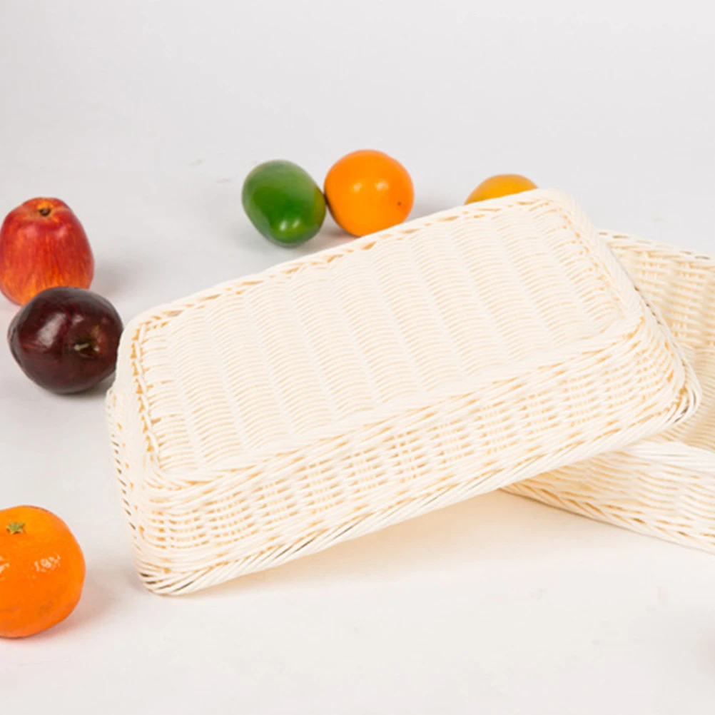 1pc Woven Basket Imitation Rattan Storage Bread Organizer Kitchen Tray Small Baskets Lids Container Smooth Surface Easy Clean
1pc Woven Basket Imitation Rattan Storage Bread Organizer Kitchen Tray Small Baskets Lids Container Smooth Surface Easy Clean
