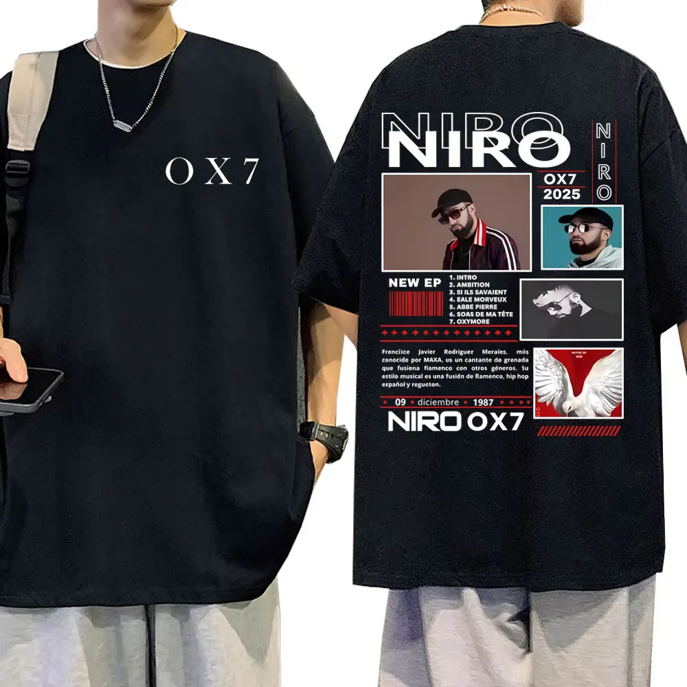 Hot Sale Rapper Niro OX7 Album Graphic T-shirt Men Women Casual Cotton Vintage T Shirt Men's Hip Hop Fashion Pop Music T-shirts
Hot Sale Rapper Niro OX7 Album Graphic T-shirt Men Women Casual Cotton Vintage T Shirt Men's Hip Hop Fashion Pop Music T-shirts