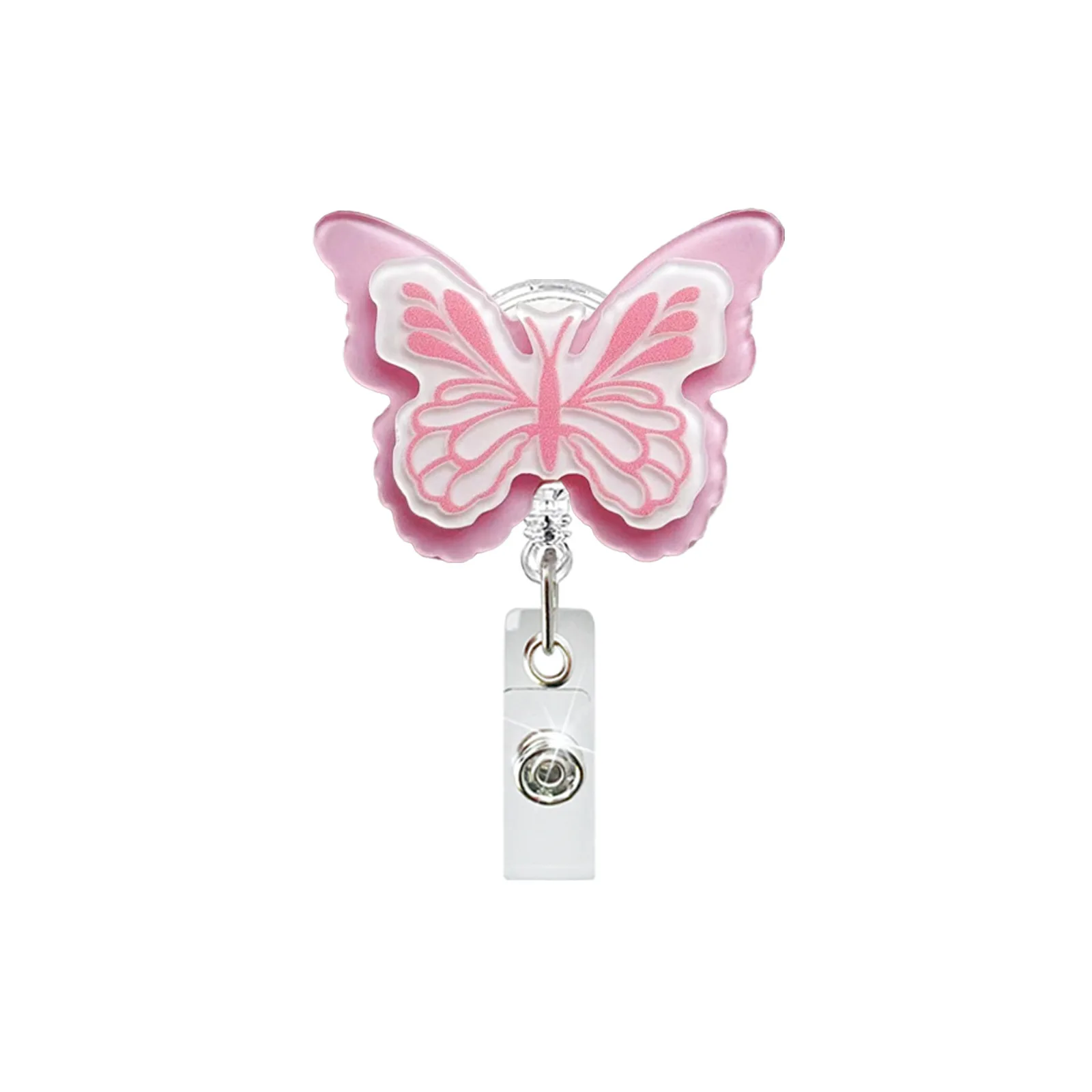 Acrylic Badge Holder Cute Butterfly Badge Reel Retractable Badge Holder Double-Layer For Exhibitions Nurses Schools
Acrylic Badge Holder Cute Butterfly Badge Reel Retractable Badge Holder Double-Layer For Exhibitions Nurses Schools