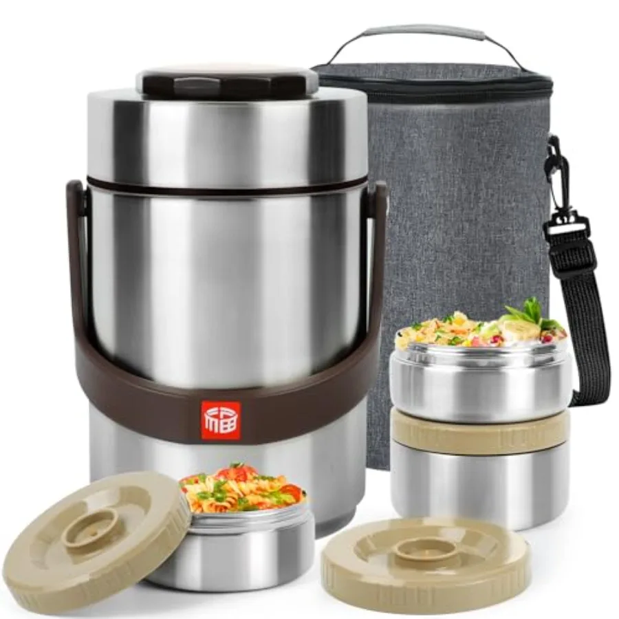 Thermo for Hot Food and Soup 67 Oz 3-Layer Sealed Stackable Insulated Food Container with Lunch Bag Ideal for Daily Office Meal
Thermo for Hot Food and Soup 67 Oz 3-Layer Sealed Stackable Insulated Food Container with Lunch Bag Ideal for Daily Office Meal