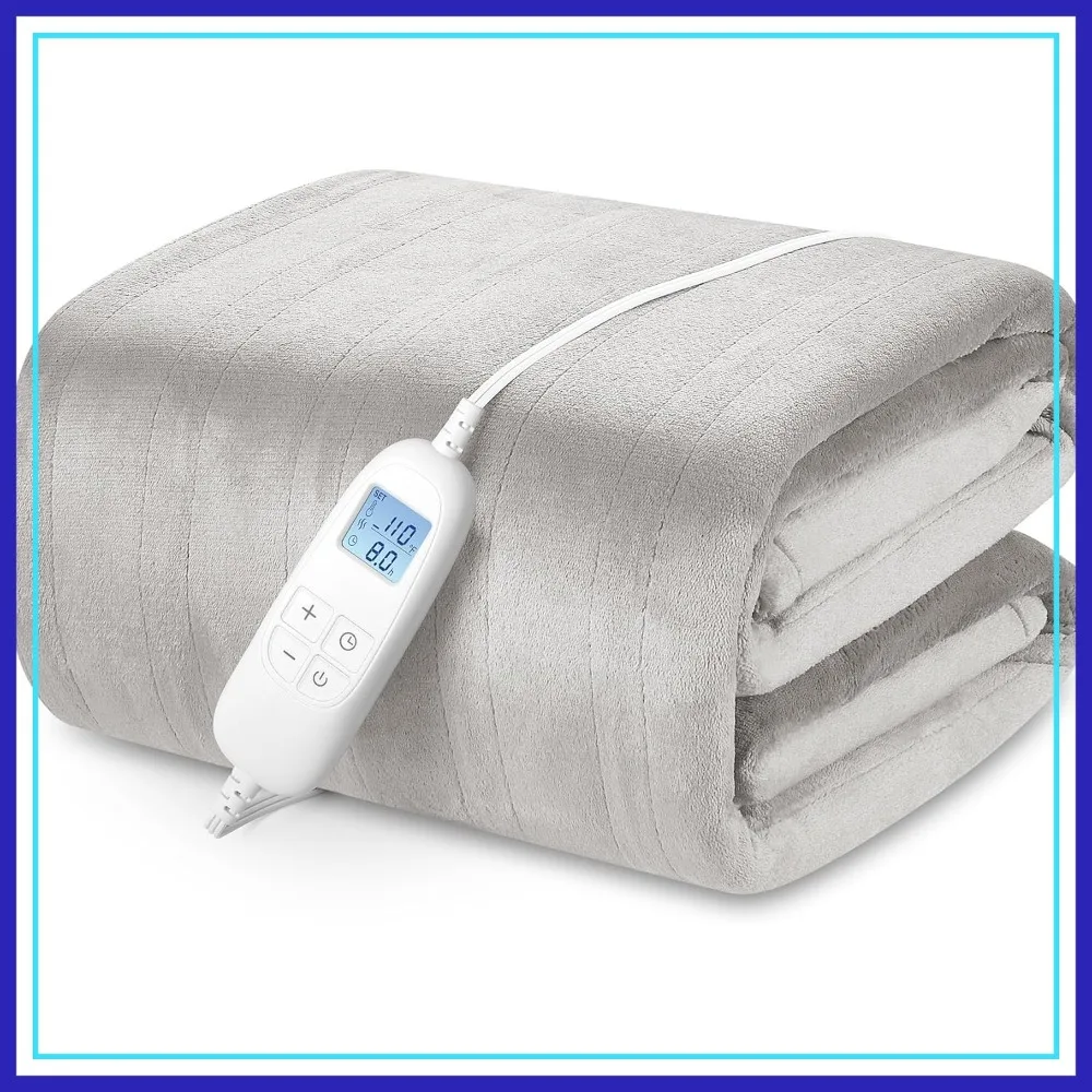 Electric Heated Blanket Queen Size, 6 Levels & 8H Auto Off, Ultra Soft Flannel, Machine Washable, 84"x90"
Electric Heated Blanket Queen Size, 6 Levels & 8H Auto Off, Ultra Soft Flannel, Machine Washable, 84"x90"