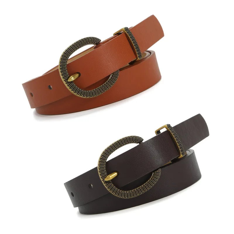 New Personalized Pin Buckle Belt Women Fashion Antique Gold Buckle PU Decorated Jeans Dress Women Belt
New Personalized Pin Buckle Belt Women Fashion Antique Gold Buckle PU Decorated Jeans Dress Women Belt