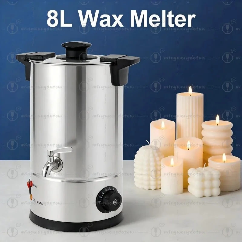8L 1800W 220V-240V Electric Wax Melter 304 Stainless Steel Wax Melter with Adjustable Temperature For Making Candles Etc
8L 1800W 220V-240V Electric Wax Melter 304 Stainless Steel Wax Melter with Adjustable Temperature For Making Candles Etc