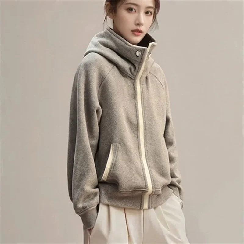 Baseball Uniform Short Small Gray Small Fragrant Style Hooded 2025 Spring Collection Stand up Collar Sweatshirt Jacket for Women
Baseball Uniform Short Small Gray Small Fragrant Style Hooded 2025 Spring Collection Stand up Collar Sweatshirt Jacket for Women