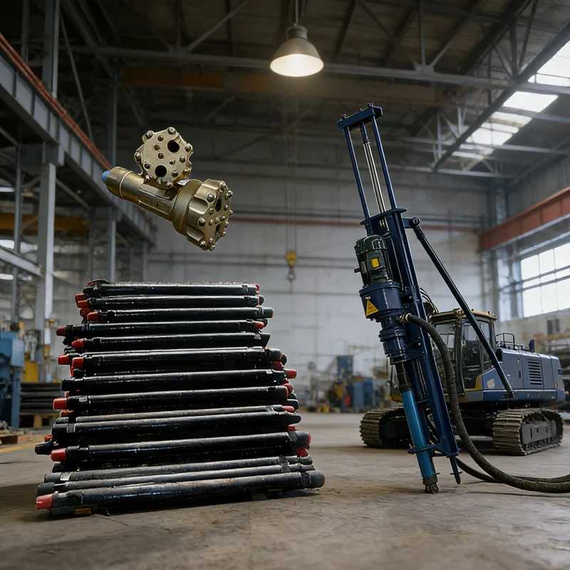 Down The Hole Drilling Rig Portable DTH Drill Machine For Rock Construction Blast Hole Drilling High Efficiency Drilling Tool
Down The Hole Drilling Rig Portable DTH Drill Machine For Rock Construction Blast Hole Drilling High Efficiency Drilling Tool