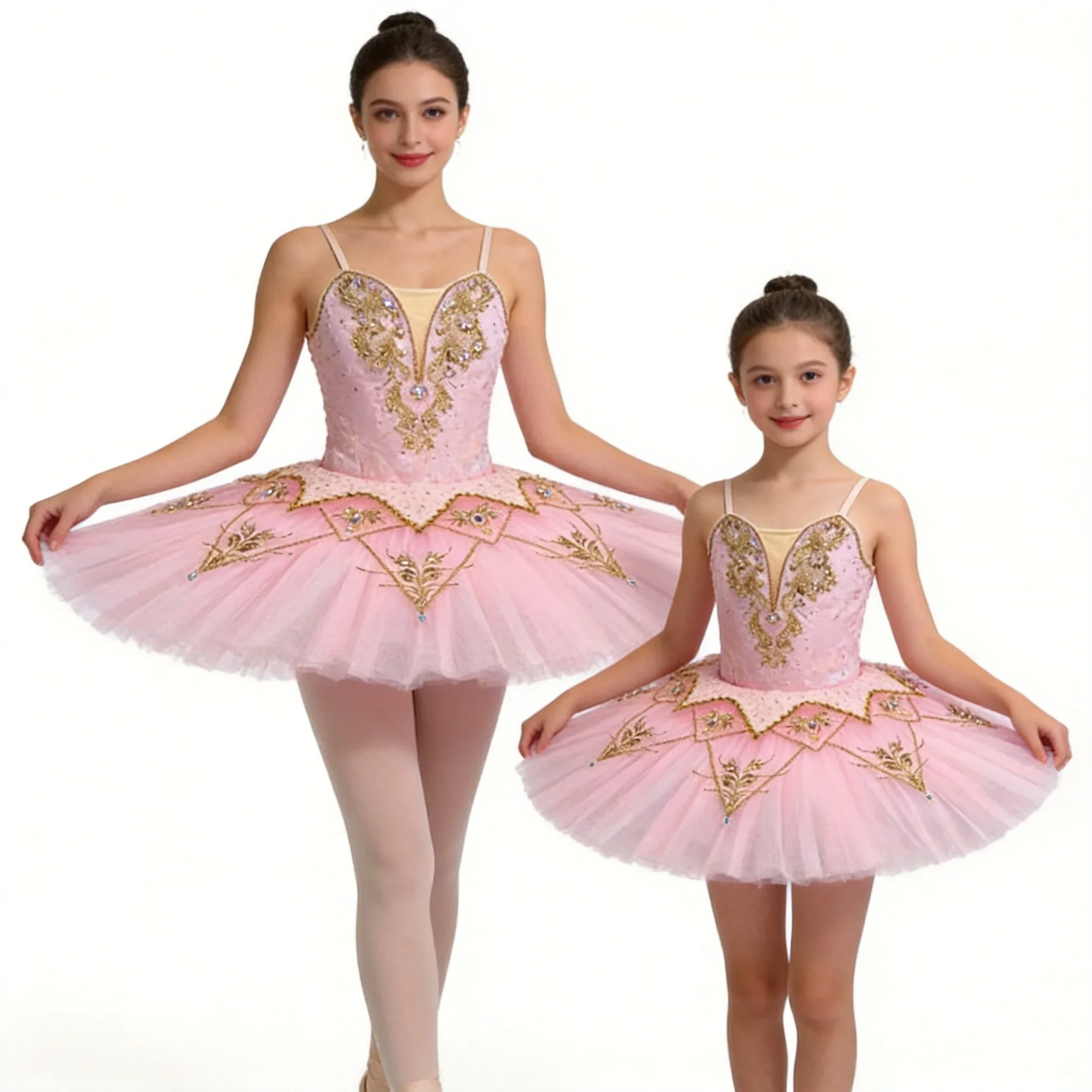 Kids & Adult Classical Ballet Tutu Skirt Gold Lace Decor Sparkly White Puffy Tulle Dress Elegant Dance Costume For Stage Perform
Kids & Adult Classical Ballet Tutu Skirt Gold Lace Decor Sparkly White Puffy Tulle Dress Elegant Dance Costume For Stage Perform