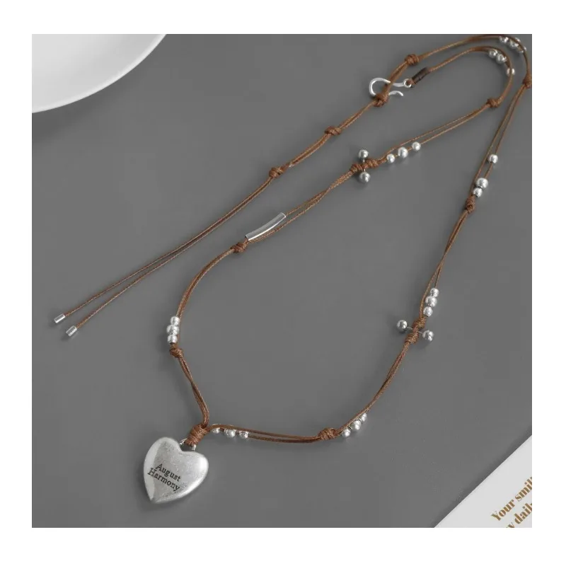 * Home Early Autumn Heart Pendant Necklace Korean Version Niche Design Woven Love Letter Beaded Sweater Chain
* Home Early Autumn Heart Pendant Necklace Korean Version Niche Design Woven Love Letter Beaded Sweater Chain