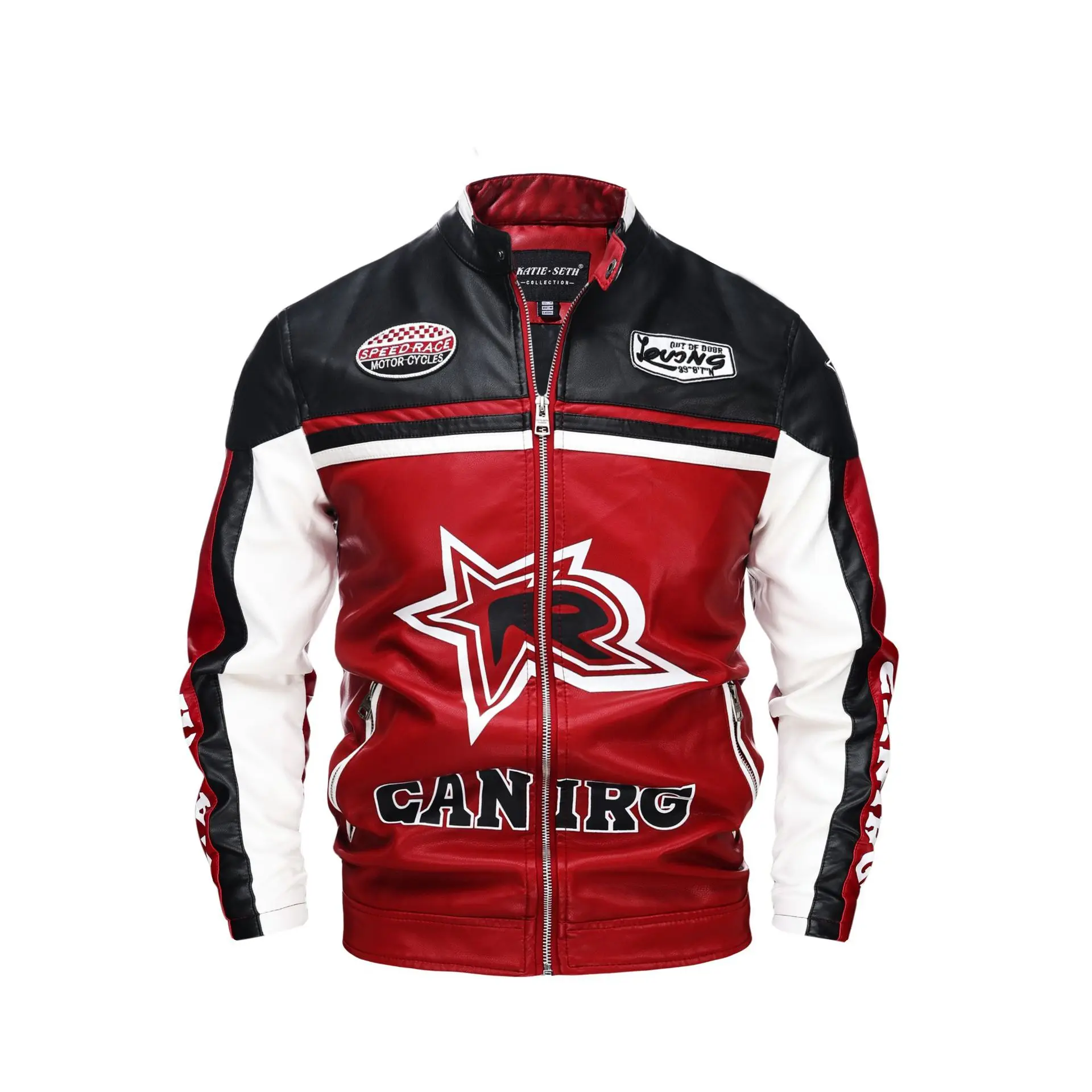 Осенняя мужская кожаная куртка с буквенным принтом контрастного цвета с воротником-стойкой Мужская верхняя одежда High Street с длинным рукавом на молнии Мужское пальто
Осенняя мужская кожаная куртка с буквенным принтом контрастного цвета с воротником-стойкой Мужская верхняя одежда High Street с длинным рукавом на молнии Мужское пальто