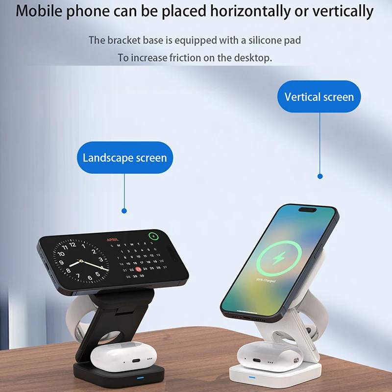 Магнитная беспроводная зарядная станция 3-в-1 для iPhone 15, 14, 13, 12, Apple Watch, AirPods Pro 3/2, складная док-станция с быстрой зарядкой
Магнитная беспроводная зарядная станция 3-в-1 для iPhone 15, 14, 13, 12, Apple Watch, AirPods Pro 3/2, складная док-станция с быстрой зарядкой