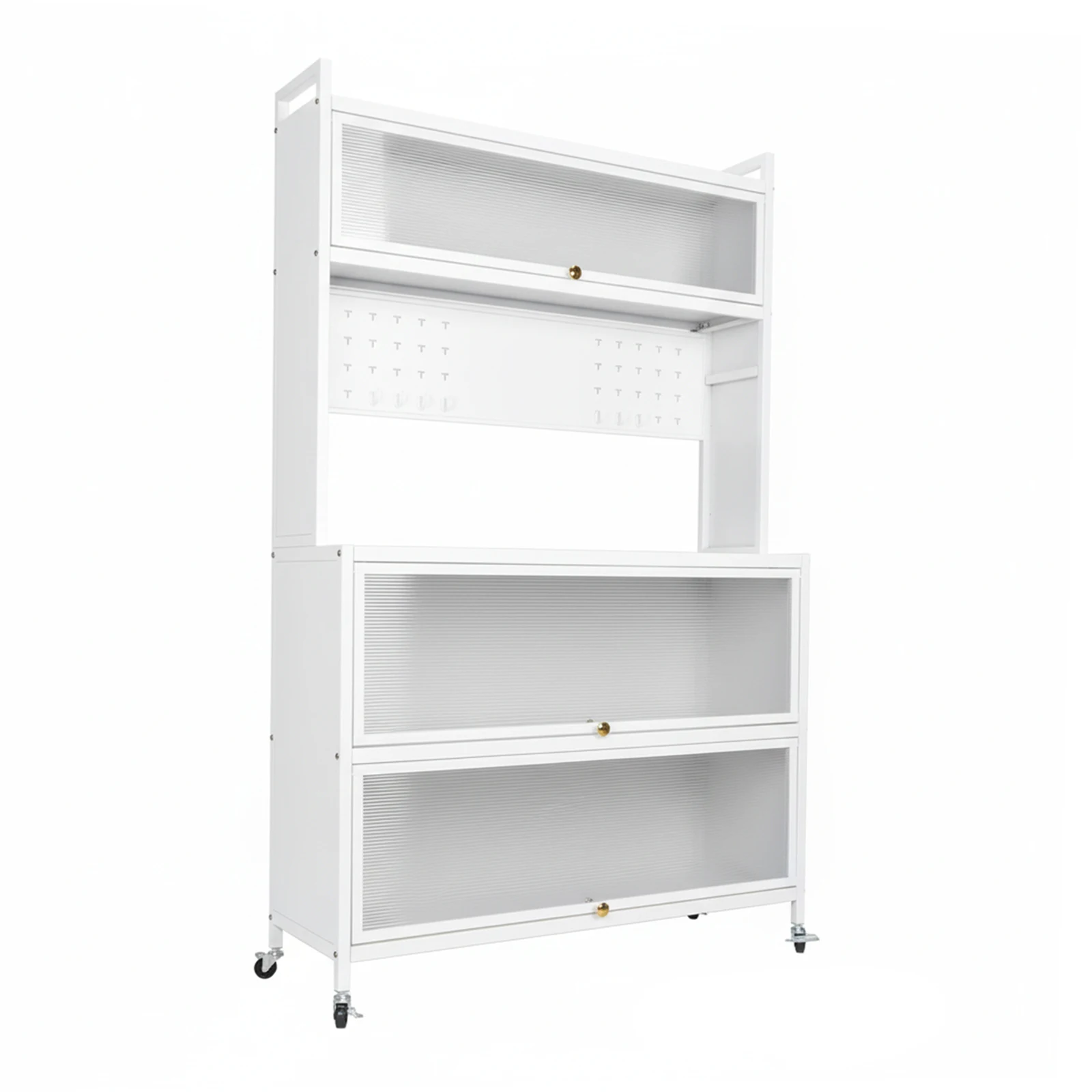 Wheeled Multi-Layer Floor Storage Cabinet with Locker Hole Board Utility Storage Organizer Movable Microwave Oven Pot Oven Rack
Wheeled Multi-Layer Floor Storage Cabinet with Locker Hole Board Utility Storage Organizer Movable Microwave Oven Pot Oven Rack