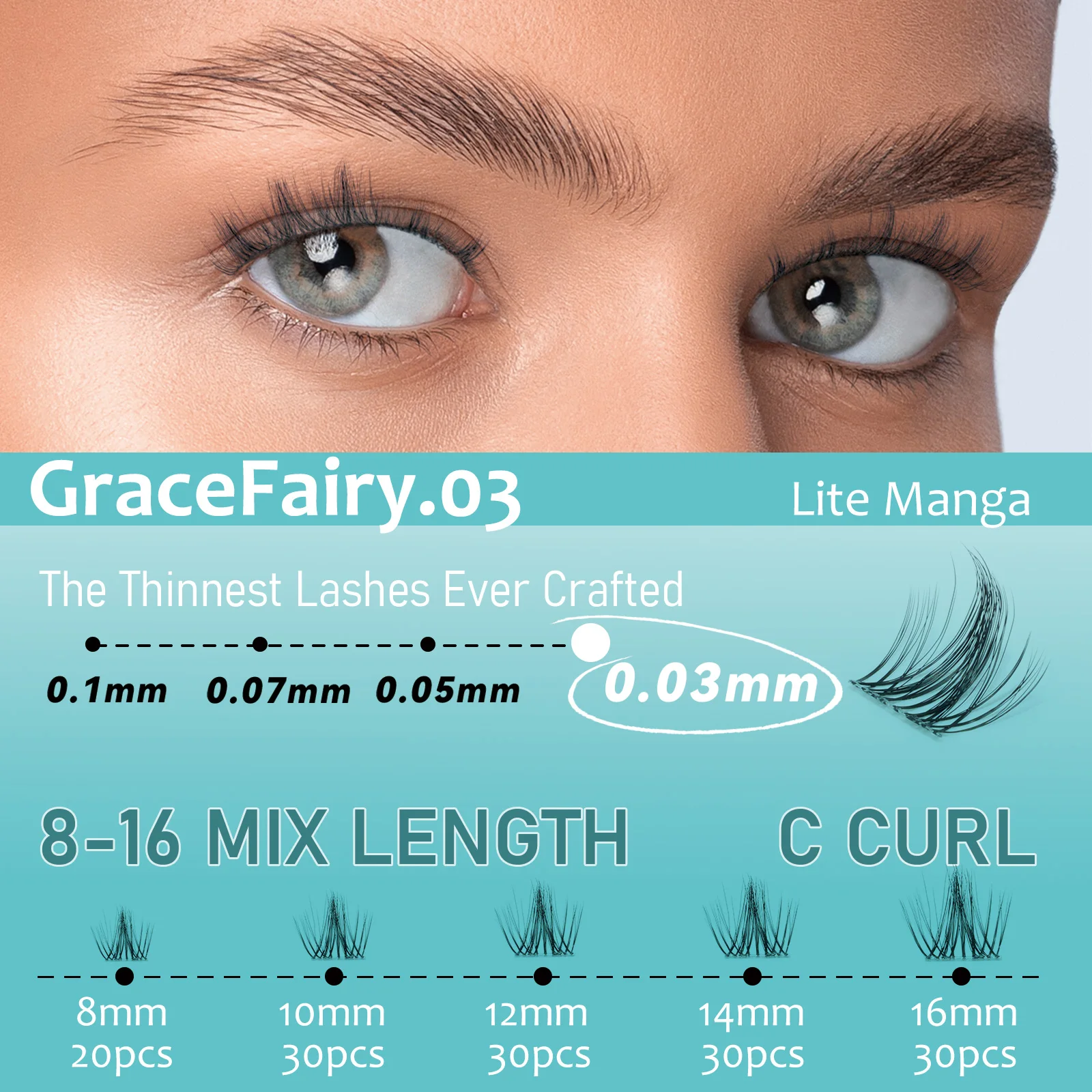 Mscici 3D Effect VogueFlora3 Lash Kit 8-16mm Curl Ultra-Soft Waterproof Lash Clusters Kit DlY Hybrid Fluffy Wispy Cluster Lashes
Mscici 3D Effect VogueFlora3 Lash Kit 8-16mm Curl Ultra-Soft Waterproof Lash Clusters Kit DlY Hybrid Fluffy Wispy Cluster Lashes