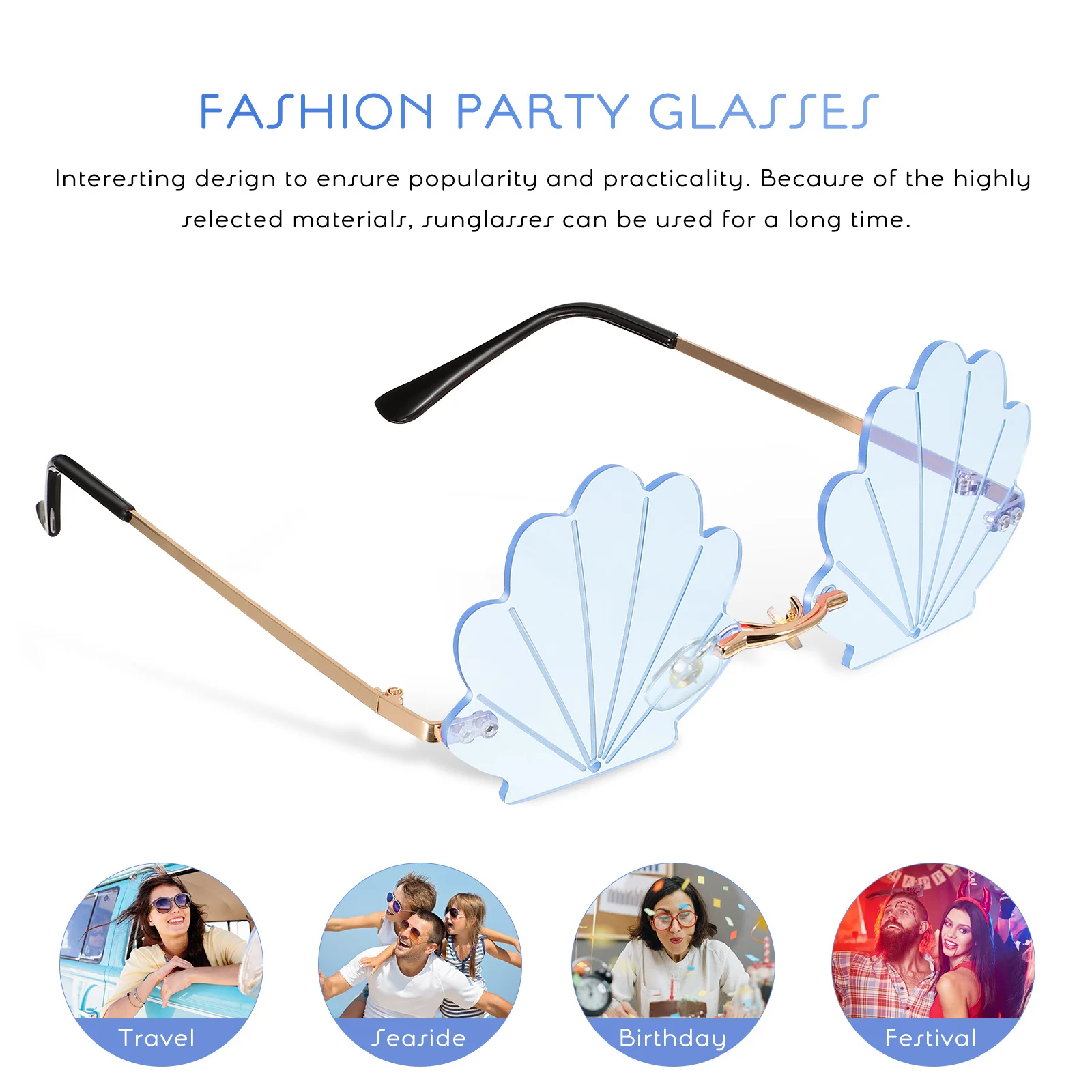 2 Pairs Shell Sunglasses Vintage Metal Rimless Eyewear Disco Party Glasses Funky Rave Eyeglasses Cool Sunglasses For Photos
2 Pairs Shell Sunglasses Vintage Metal Rimless Eyewear Disco Party Glasses Funky Rave Eyeglasses Cool Sunglasses For Photos