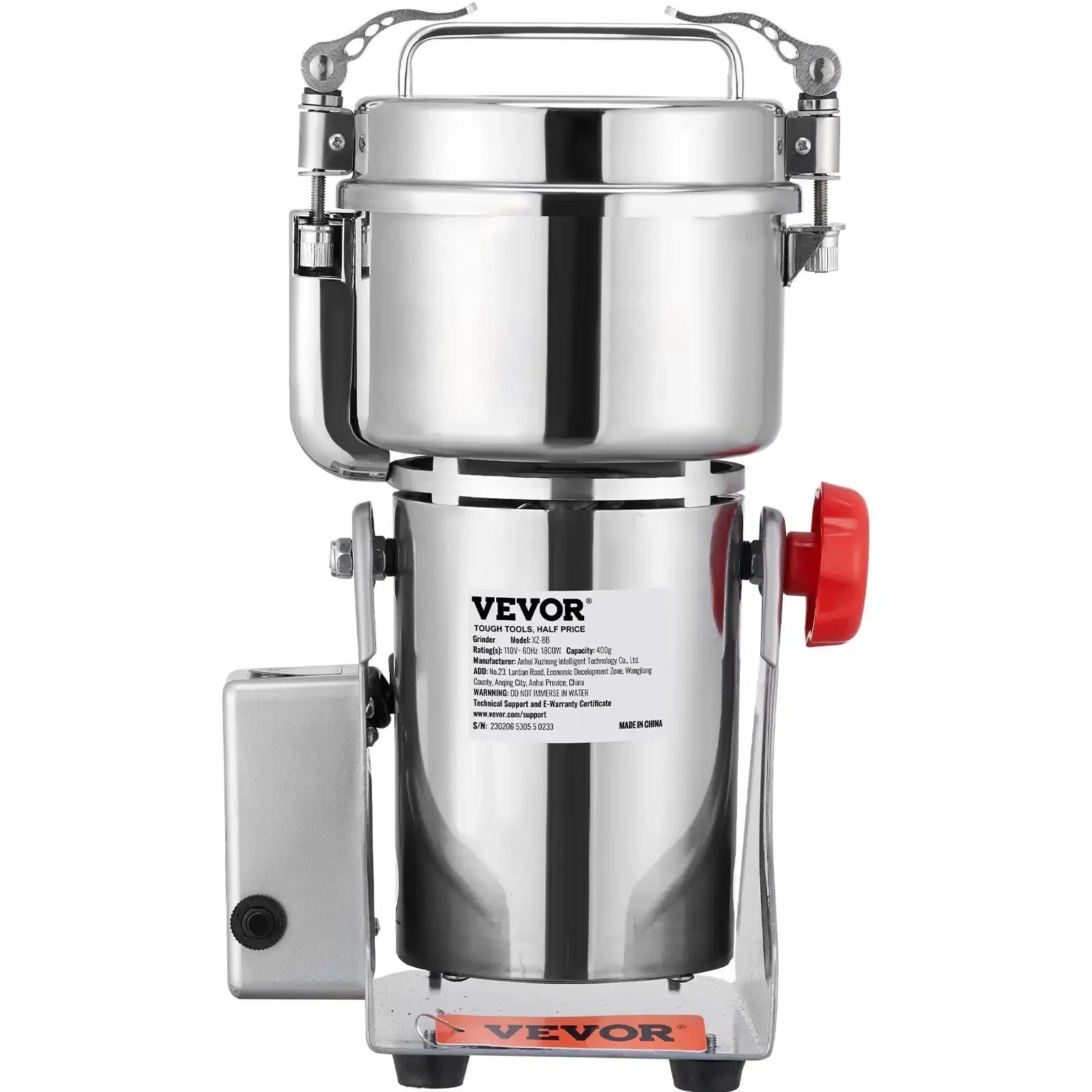 1000g Electric Grain Mill Grinder, High Speed 3750W Commercial Grinders, Stainless Steel Pulverizer Powder Machine, Swing Type
1000g Electric Grain Mill Grinder, High Speed 3750W Commercial Grinders, Stainless Steel Pulverizer Powder Machine, Swing Type